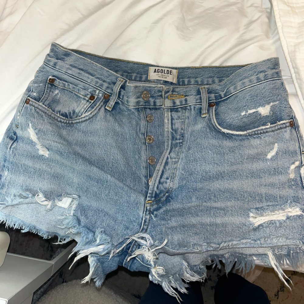 Agolde Parker Vintage Cut Off Short in Swampmeat